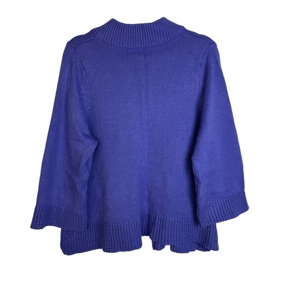 Croft & Barrow Women's 1X Purple Cardigan Knit‎ Sweater Single Button Closure - Picture 5 of 7